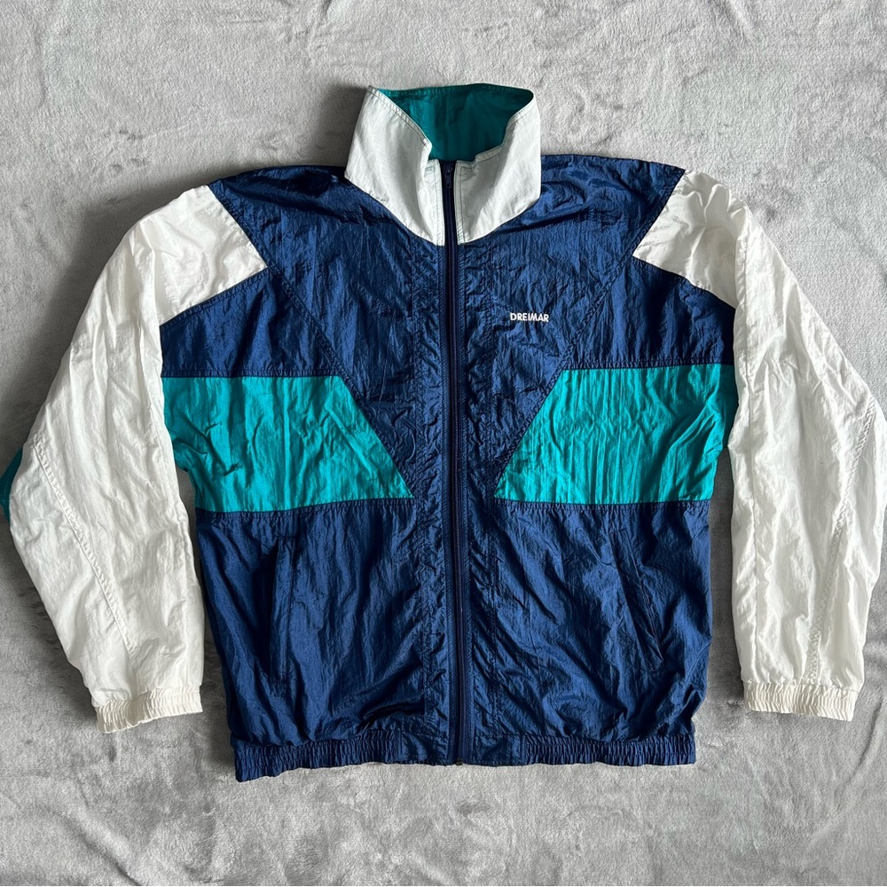 Vintage 90s Dreimar Colorblock Windbreaker Track Jacket